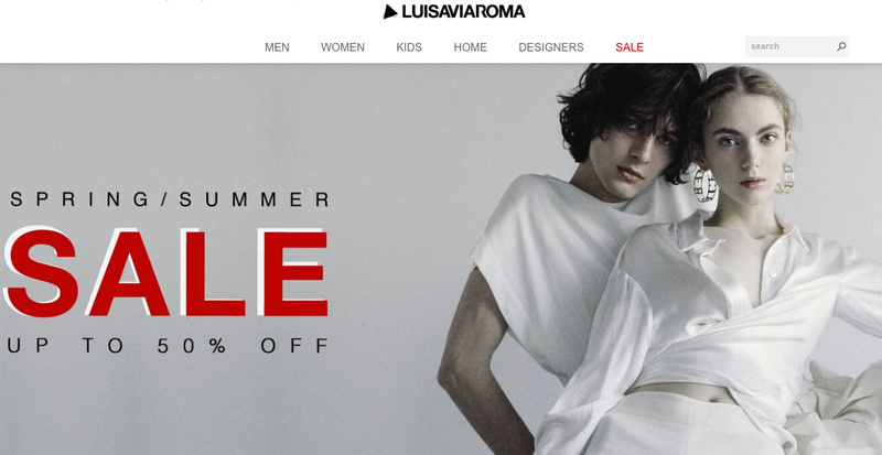 Luisaviaroma, 50% off Spring/Summer